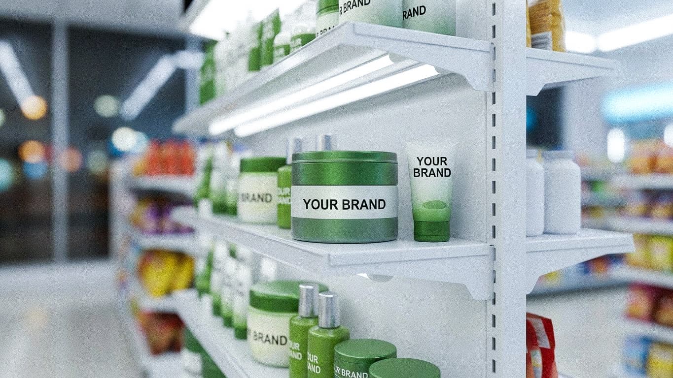 In-store product display and retail partnership